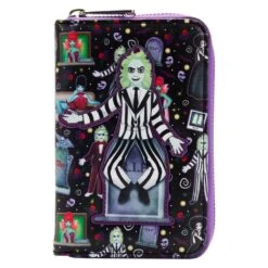 LOUNGEFLY Beetlejuice Icons Zip Around Wallet