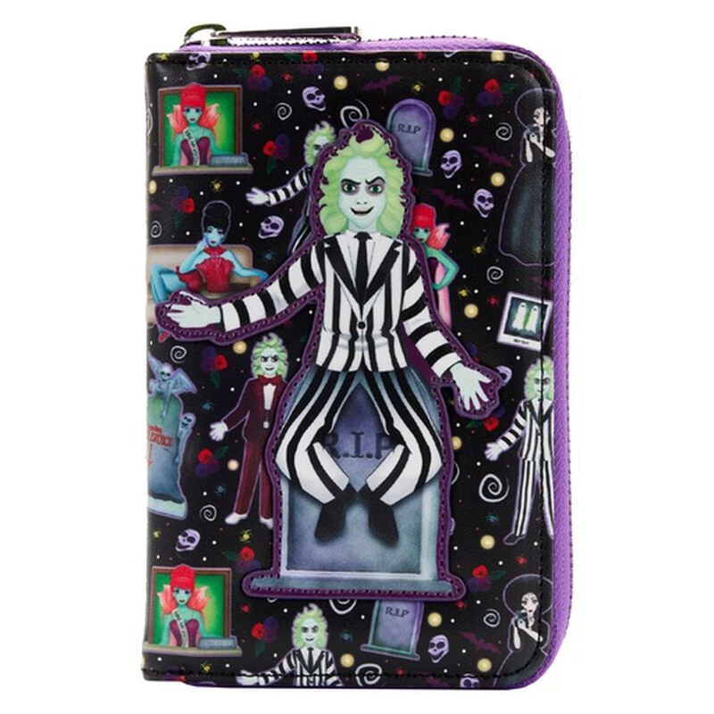 LOUNGEFLY Beetlejuice Icons Zip Around Wallet 3 LOUNGEFLY Beetlejuice Icons Zip Around Wallet