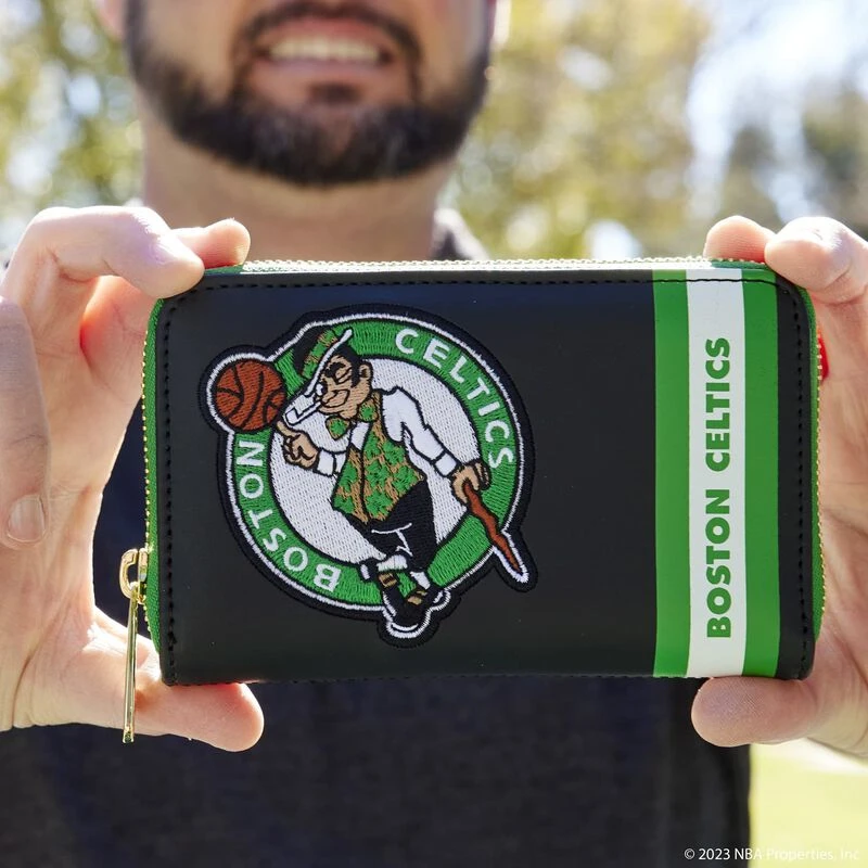 LOUNGEFLY NBA Boston Celtics Patch Icons Zip Around Wallet 4 LOUNGEFLY NBA Boston Celtics Patch Icons Zip Around Wallet - Image 2