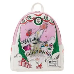 LOUNGEFLY Dr. Seuss' How The Grinch Stole Christmas! Lenticular Scene Mini Backpack