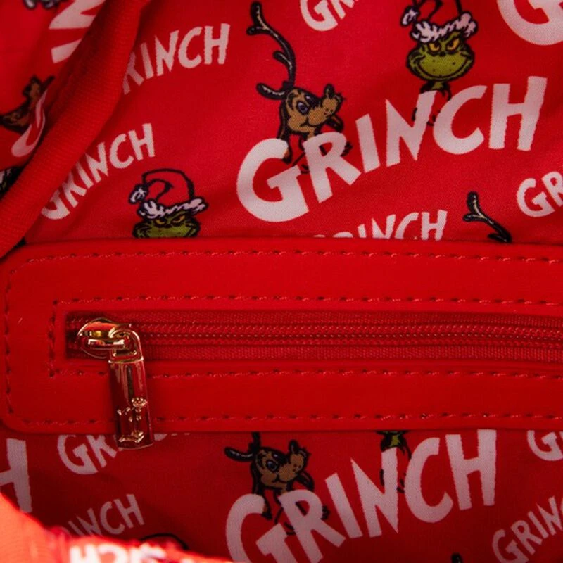 LOUNGEFLY Dr. Seuss' How The Grinch Stole Christmas! Sleigh Crossbody Bag 9 LOUNGEFLY Dr. Seuss' How The Grinch Stole Christmas! Sleigh Crossbody Bag - Image 7