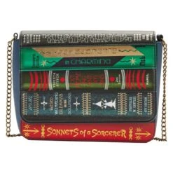 LOUNGEFLY Fantastic Beasts Magical Books Chain Strap Crossbody Bag