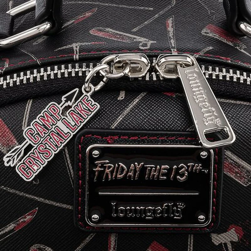 LOUNGEFLY Friday The 13th Jason Mask Mini Backpack 7 LOUNGEFLY Friday The 13th Jason Mask Mini Backpack - Image 5