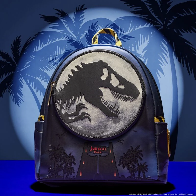 LOUNGEFLY Jurassic Park 30th Anniversary Dino Moon Glow Mini Backpack 4 LOUNGEFLY Jurassic Park 30th Anniversary Dino Moon Glow Mini Backpack - Image 2