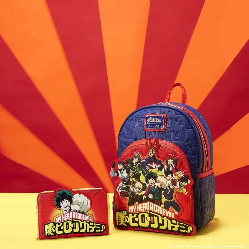 LOUNGEFLY My Hero Academia Group Debossed Logo Mini Backpack 4 LOUNGEFLY My Hero Academia Group Debossed Logo Mini Backpack - Image 2