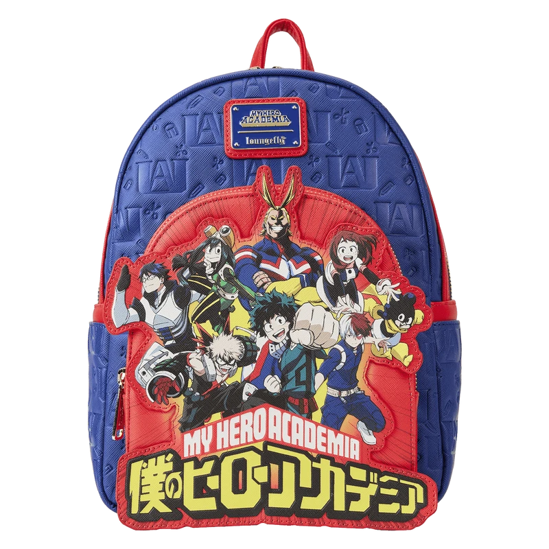 LOUNGEFLY My Hero Academia Group Debossed Logo Mini Backpack 3 LOUNGEFLY My Hero Academia Group Debossed Logo Mini Backpack