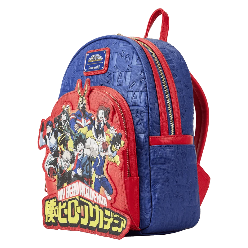 LOUNGEFLY My Hero Academia Group Debossed Logo Mini Backpack 5 LOUNGEFLY My Hero Academia Group Debossed Logo Mini Backpack - Image 3