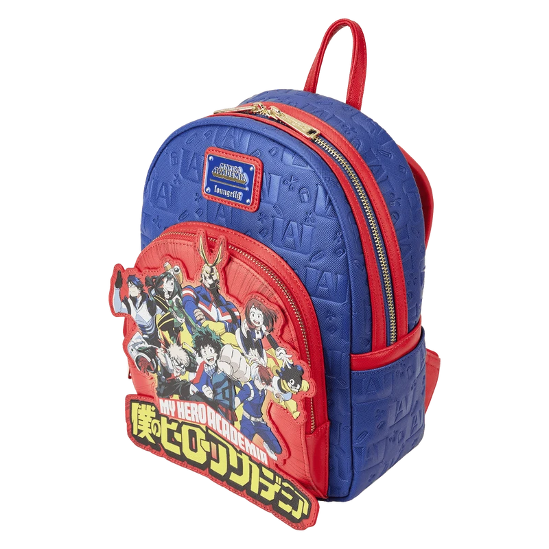 LOUNGEFLY My Hero Academia Group Debossed Logo Mini Backpack 6 LOUNGEFLY My Hero Academia Group Debossed Logo Mini Backpack - Image 4