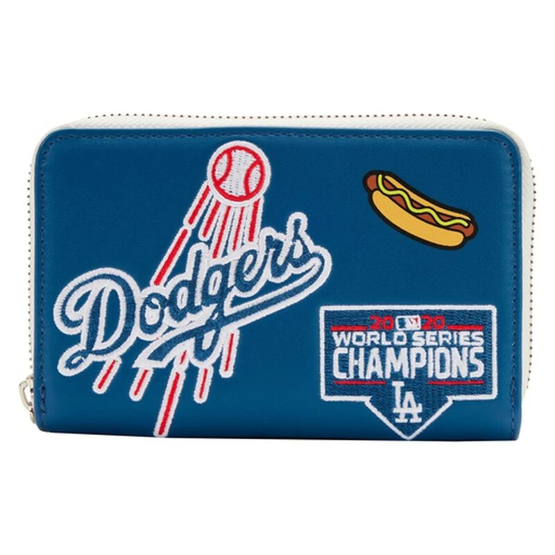 LOUNGEFLY MLB LA Dodgers Patches Zip Around Wallet 3 LOUNGEFLY MLB LA Dodgers Patches Zip Around Wallet