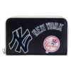 LOUNGEFLY MLB NY Yankees Patches Zip Around Wallet -Loungefly MLBWA0017 1