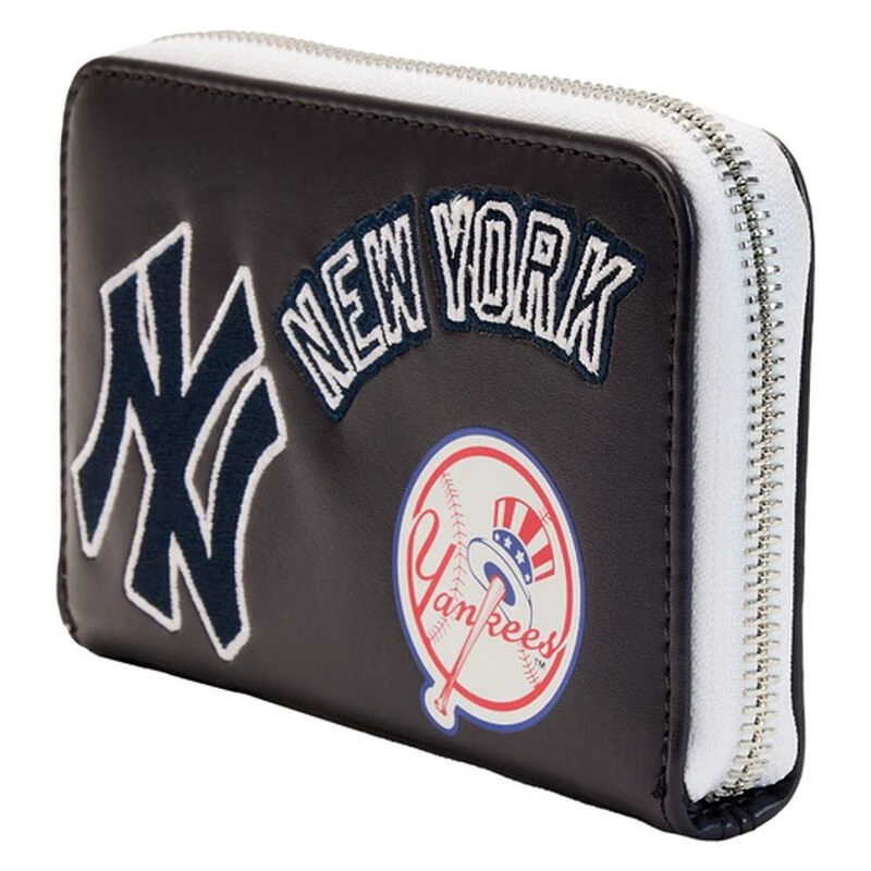 LOUNGEFLY MLB NY Yankees Patches Zip Around Wallet 5 LOUNGEFLY MLB NY Yankees Patches Zip Around Wallet - Image 3