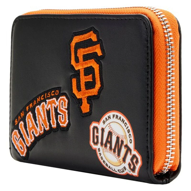 LOUNGEFLY MLB SF Giants Patches Zip Around Wallet 5 LOUNGEFLY MLB SF Giants Patches Zip Around Wallet - Image 3