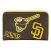 LOUNGEFLY MLB SD Padres Patches Zip Around Wallet -Loungefly MLBWA0019 1