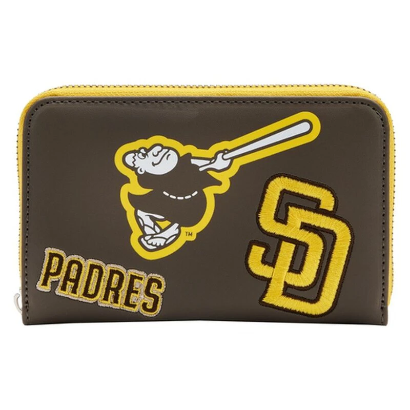LOUNGEFLY MLB SD Padres Patches Zip Around Wallet 3 LOUNGEFLY MLB SD Padres Patches Zip Around Wallet
