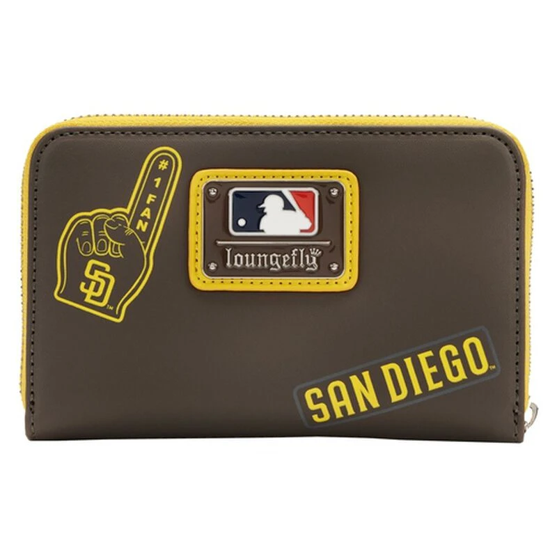 LOUNGEFLY MLB SD Padres Patches Zip Around Wallet 6 LOUNGEFLY MLB SD Padres Patches Zip Around Wallet - Image 4