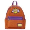 LOUNGEFLY NBA Los Angeles Lakers Basketball Logo Mini Backpack -Loungefly NBABK0002 1