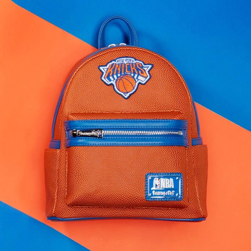 LOUNGEFLY NBA New York Knicks Basketball Logo Mini Backpack 4 LOUNGEFLY NBA New York Knicks Basketball Logo Mini Backpack - Image 2