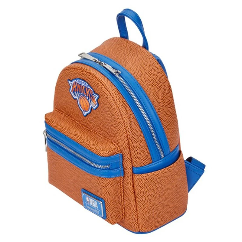 LOUNGEFLY NBA New York Knicks Basketball Logo Mini Backpack 5 LOUNGEFLY NBA New York Knicks Basketball Logo Mini Backpack - Image 3