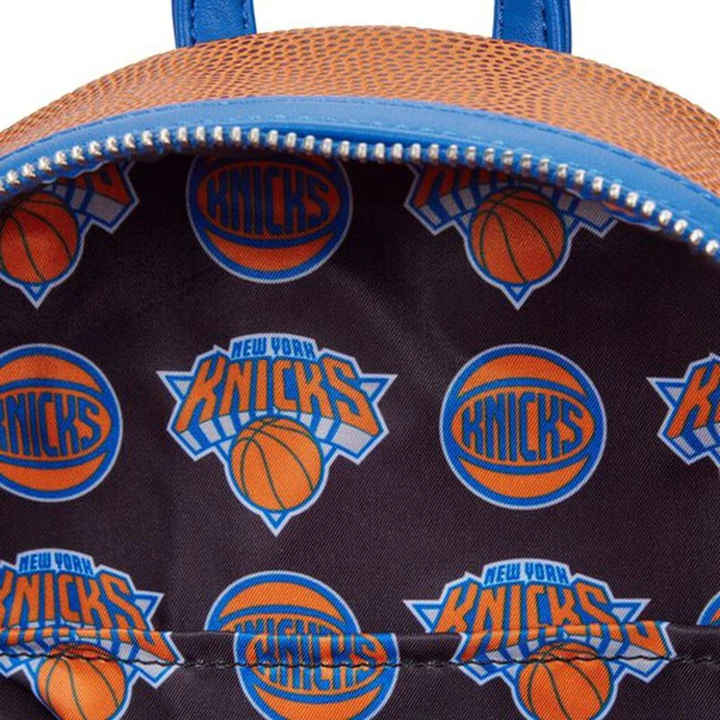 LOUNGEFLY NBA New York Knicks Basketball Logo Mini Backpack 7 LOUNGEFLY NBA New York Knicks Basketball Logo Mini Backpack - Image 5