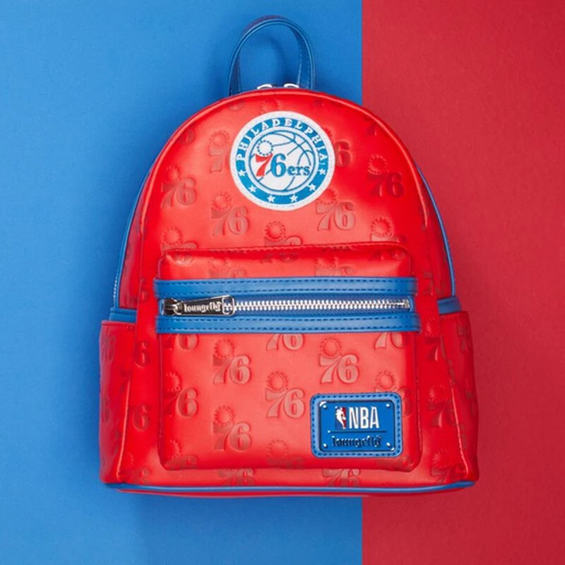 LOUNGEFLY NBA Philadelphia 76ers Logo Mini Backpack 4 LOUNGEFLY NBA Philadelphia 76ers Logo Mini Backpack - Image 2