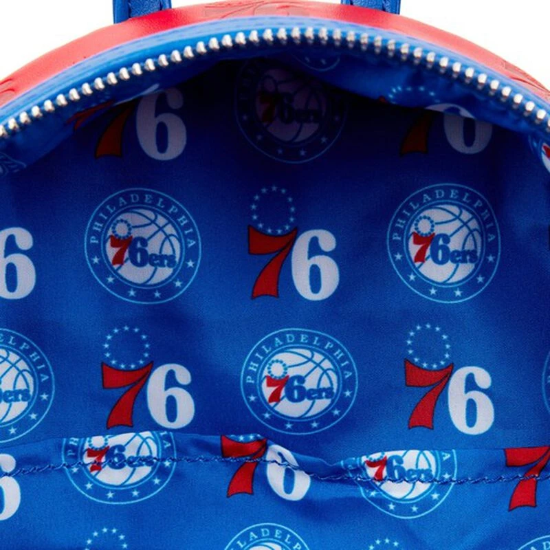 LOUNGEFLY NBA Philadelphia 76ers Logo Mini Backpack 7 LOUNGEFLY NBA Philadelphia 76ers Logo Mini Backpack - Image 5