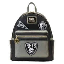LOUNGEFLY NBA Brooklyn Nets Patch Icons Mini Backpack
