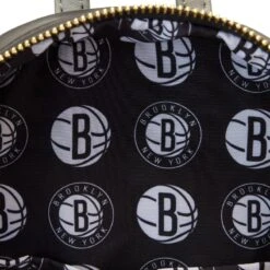 LOUNGEFLY NBA Brooklyn Nets Patch Icons Mini Backpack -Loungefly NBABK0020 LFNBABROOKLYNNETSPATCHSICONSMINIBACKPACK0396INSIDE