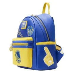 LOUNGEFLY NBA Golden State Warriors Patch Icons Mini Backpack -Loungefly NBABK0022 LFNBAGOLDENSTATEWARRIORSPATCHICONSMINIBACKPACK0428SIDE