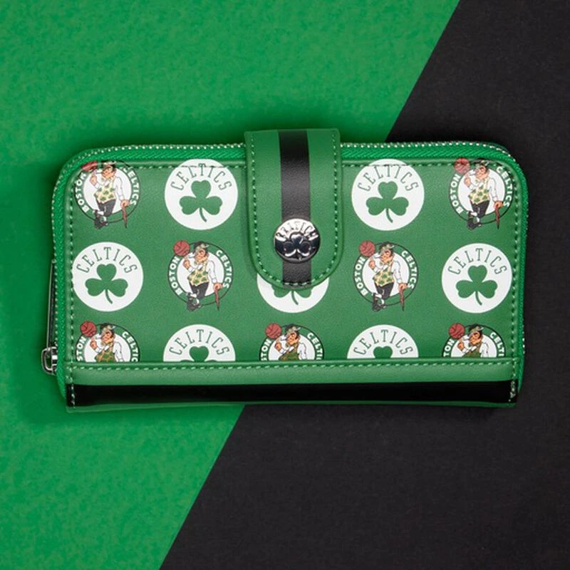 LOUNGEFLY NBA Boston Celtics Logo Zip Around Wallet 4 LOUNGEFLY NBA Boston Celtics Logo Zip Around Wallet - Image 2