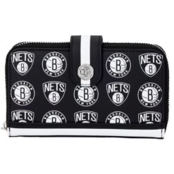 LOUNGEFLY NBA Brooklyn Nets Logo Zip Around Wallet