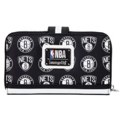 LOUNGEFLY NBA Brooklyn Nets Logo Zip Around Wallet -Loungefly NBAWA0005 4