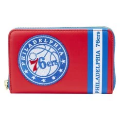 LOUNGEFLY NBA Philadelphia 76ers Patch Icons Zip Around Wallet