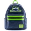 LOUNGEFLY NFL Seattle Seahawks Logo Mini Backpack 2 LOUNGEFLY NFL Seattle Seahawks Logo Mini Backpack -Loungefly NFLBK0004 1