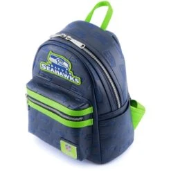 LOUNGEFLY NFL Seattle Seahawks Logo Mini Backpack 9 LOUNGEFLY NFL Seattle Seahawks Logo Mini Backpack -Loungefly NFLBK0004 3