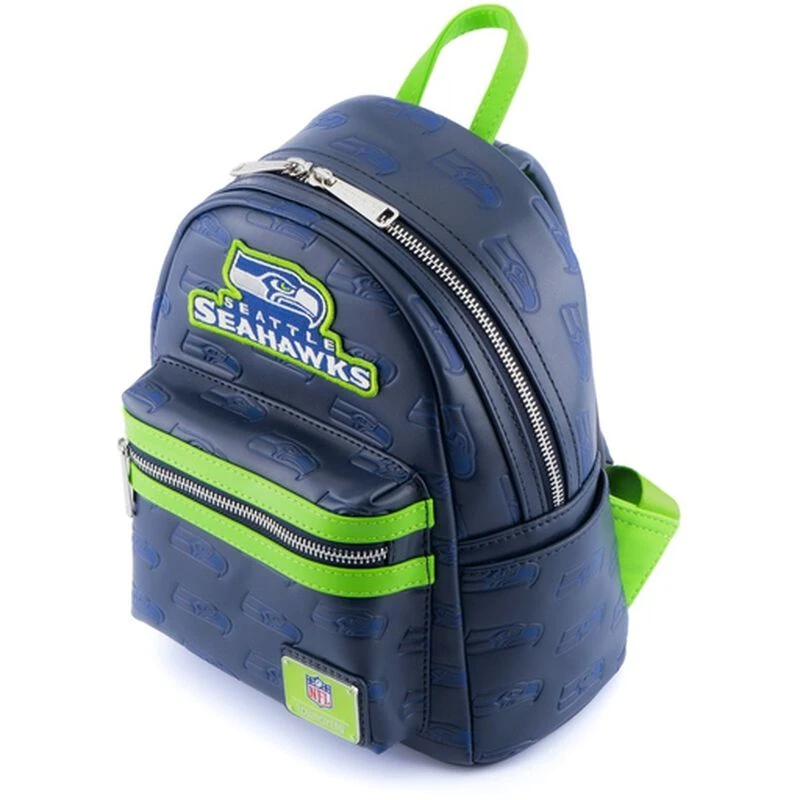 LOUNGEFLY NFL Seattle Seahawks Logo Mini Backpack 5 LOUNGEFLY NFL Seattle Seahawks Logo Mini Backpack - Image 3