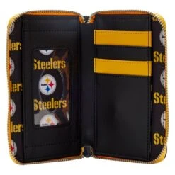 LOUNGEFLY NFL Pittsburgh Steelers Patches Zip Around Wallet -Loungefly NFLWA0039 4