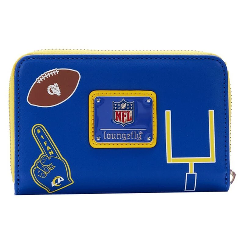 LOUNGEFLY NFL Los Angeles Rams Patches Zip Around Wallet 5 LOUNGEFLY NFL Los Angeles Rams Patches Zip Around Wallet - Image 3