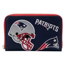 LOUNGEFLY NFL New England Patriots Patches Zip Around Wallet