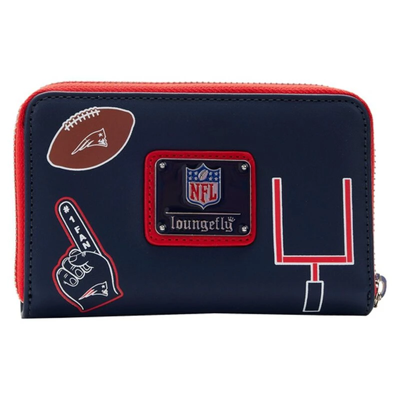 LOUNGEFLY NFL New England Patriots Patches Zip Around Wallet 5 LOUNGEFLY NFL New England Patriots Patches Zip Around Wallet - Image 3
