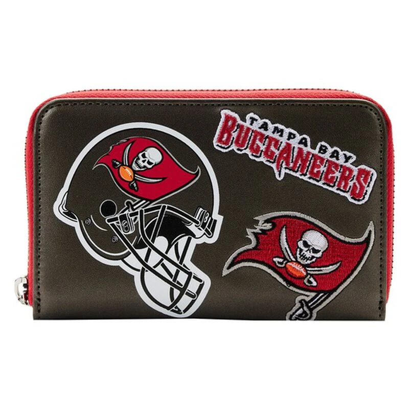 LOUNGEFLY NFL Tampa Bay Buccaneers Patches Zip Around Wallet 3 LOUNGEFLY NFL Tampa Bay Buccaneers Patches Zip Around Wallet