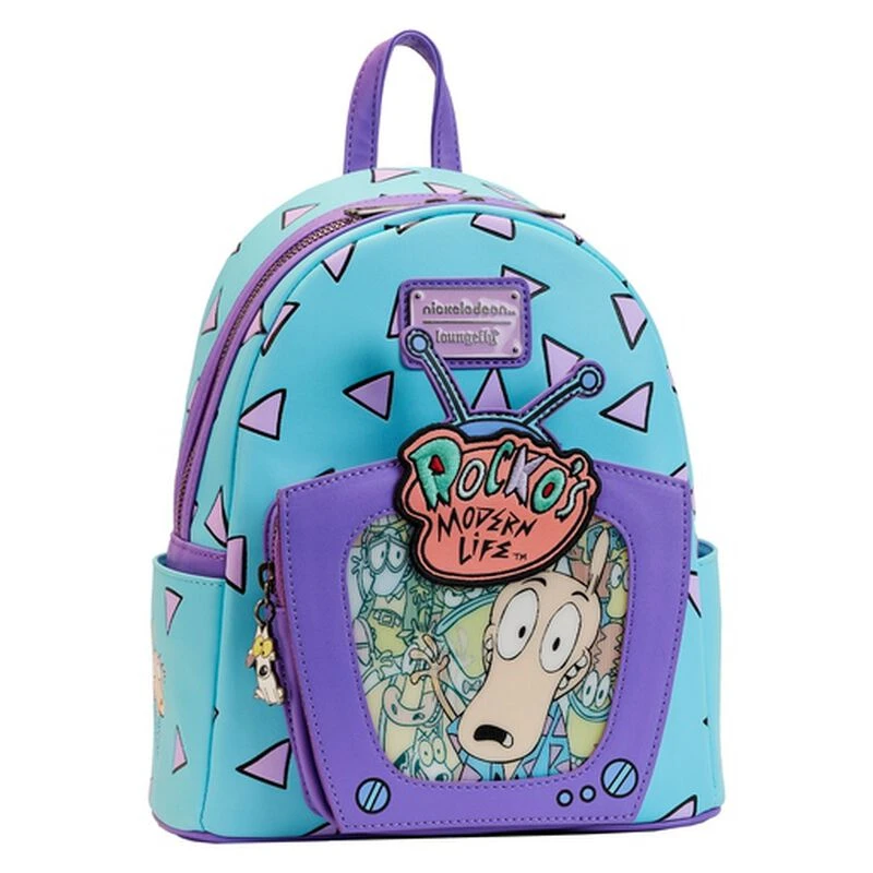 LOUNGEFLY Rocko's Modern Life Lenticular TV Mini Backpack 5 LOUNGEFLY Rocko's Modern Life Lenticular TV Mini Backpack - Image 3
