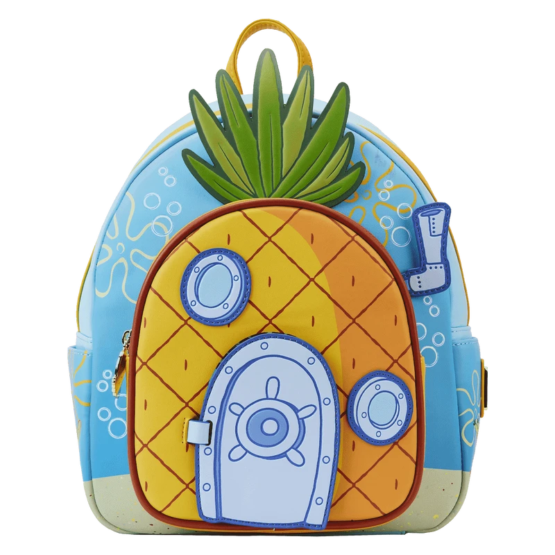 LOUNGEFLY SpongeBob SquarePants Pineapple House Mini Backpack 3 LOUNGEFLY SpongeBob SquarePants Pineapple House Mini Backpack
