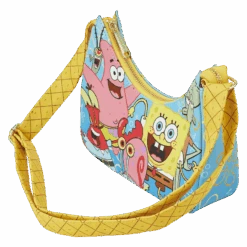 LOUNGEFLY SpongeBob SquarePants Group Shot Crossbody Bag -Loungefly NICTB0016 LFNICKELODEONSPONGEBOBSQUAREPANTSGROUPSHOTCROSSBODY0767QUARTER