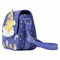 LOUNGEFLY Sleeping Pikachu And Friends Crossbody Bag -Loungefly PMTB0141 LFPOKEMONSLEEPINGPICKACHUANDFRIENDSCROSSBODYBAG1893SIDE
