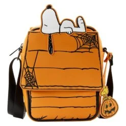 LOUNGEFLY Peanuts Great Pumpkin Snoopy Doghouse Crossbody Bag