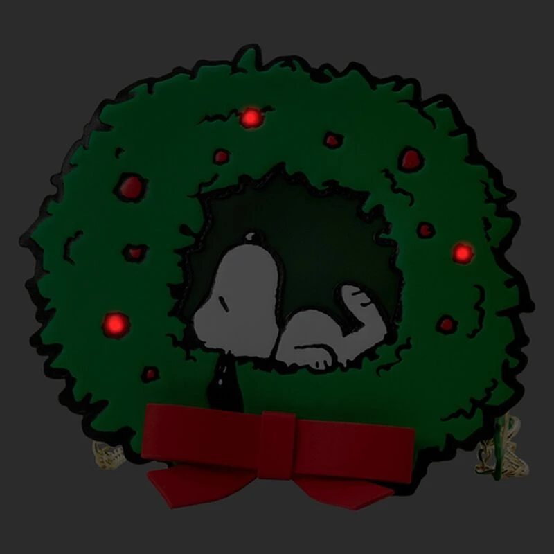 LOUNGEFLY Snoopy Woodstock Light Up Wreath Crossbody Bag 5 LOUNGEFLY Snoopy Woodstock Light Up Wreath Crossbody Bag - Image 3