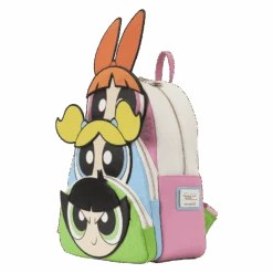 LOUNGEFLY Powerpuff Girls Triple Pocket Backpack 14 LOUNGEFLY Powerpuff Girls Triple Pocket Backpack -Loungefly PPGBK0001 LFCNPOWERPUFFGIRLSTRIPLEPOCKETBACKPACK0291SIDE