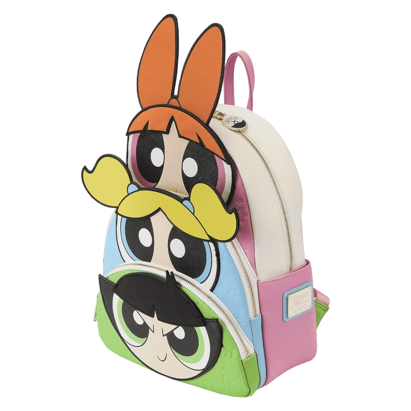 LOUNGEFLY Powerpuff Girls Triple Pocket Backpack 7 LOUNGEFLY Powerpuff Girls Triple Pocket Backpack - Image 5