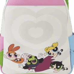 LOUNGEFLY Powerpuff Girls Triple Pocket Backpack 17 LOUNGEFLY Powerpuff Girls Triple Pocket Backpack -Loungefly PPGBK0001 LFCNPOWERPUFFGIRLSTRIPLEPOCKETBACKPACK0294DETAIL