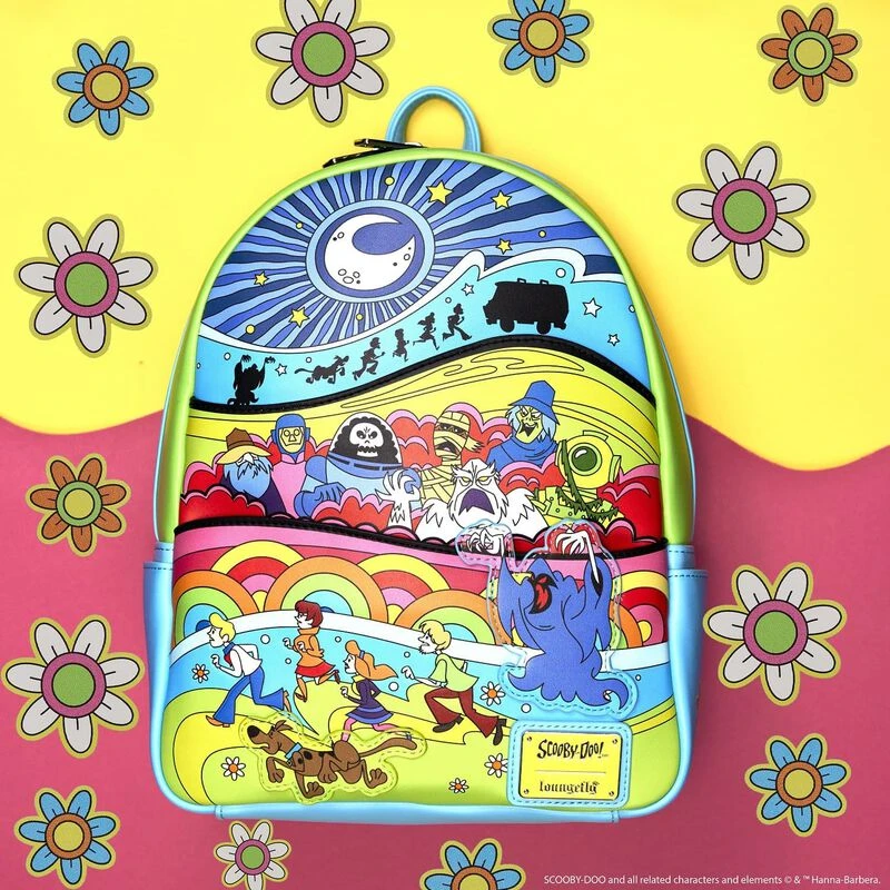 LOUNGEFLY Scooby-Doo Psychedelic Monster Chase Glow Mini Backpack 4 LOUNGEFLY Scooby-Doo Psychedelic Monster Chase Glow Mini Backpack - Image 2